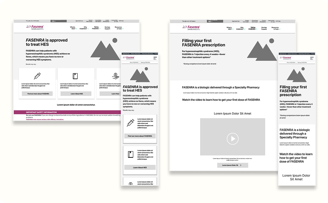 Fasenra HCP website redesign